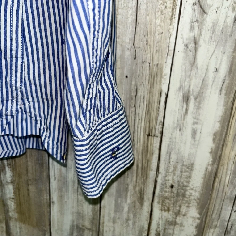 Talbots Stripe Butterfly Button Down - Picture 3 of 5